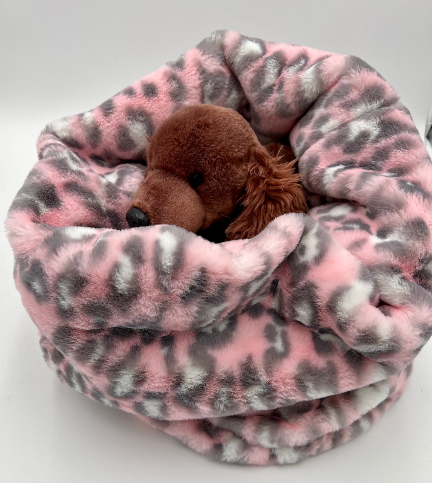 Pink Leopard Faux Fur Cubby
