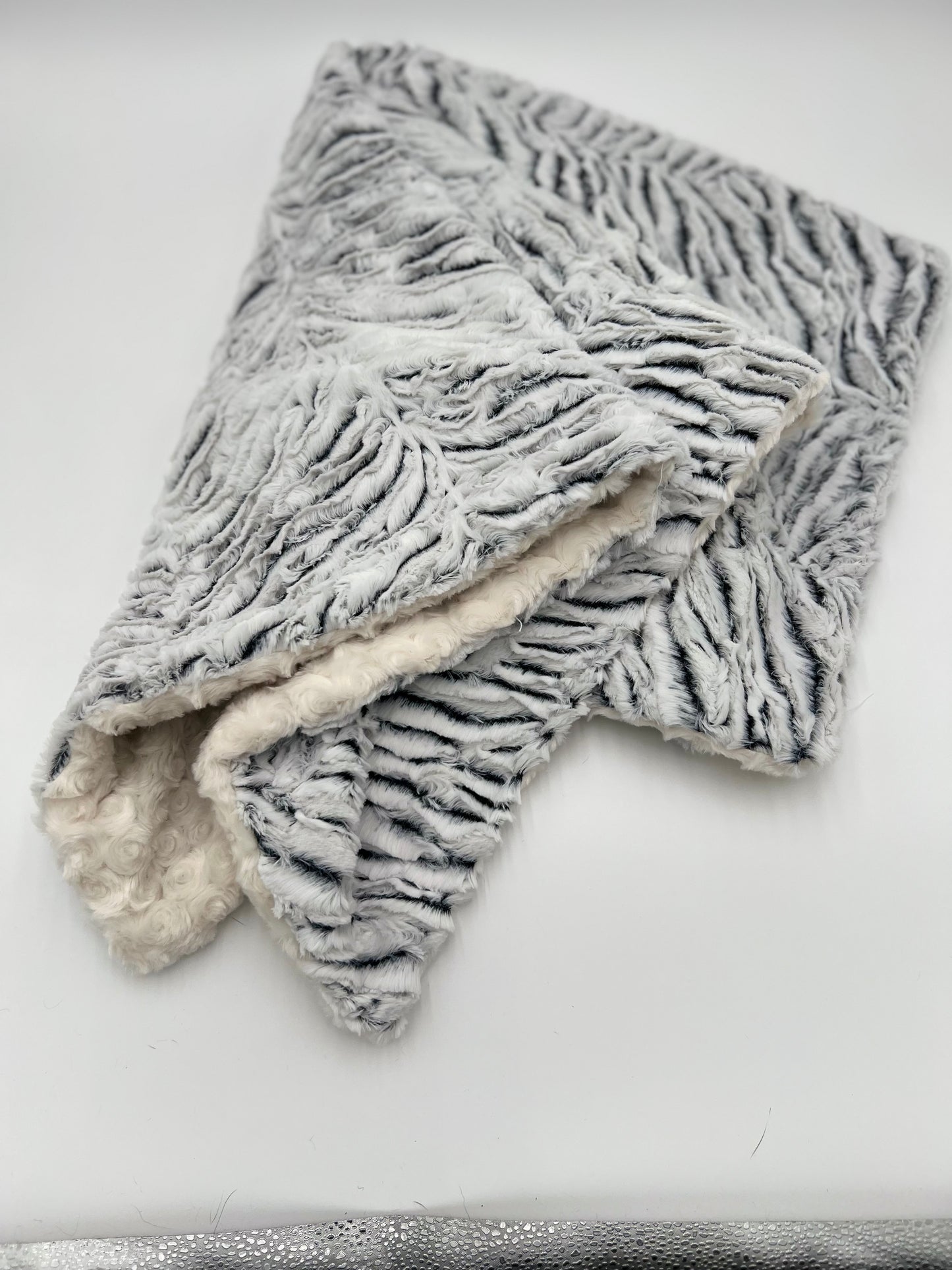 Frosted Zebra Blanket